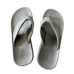 Flojos Mens Flip Flops Black Thong Sandals Comfort Beach Shoes Size 10 NEW